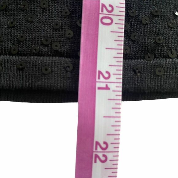Ann Taylor Black Sequin Sweater Sz S - Picture 7 of 8